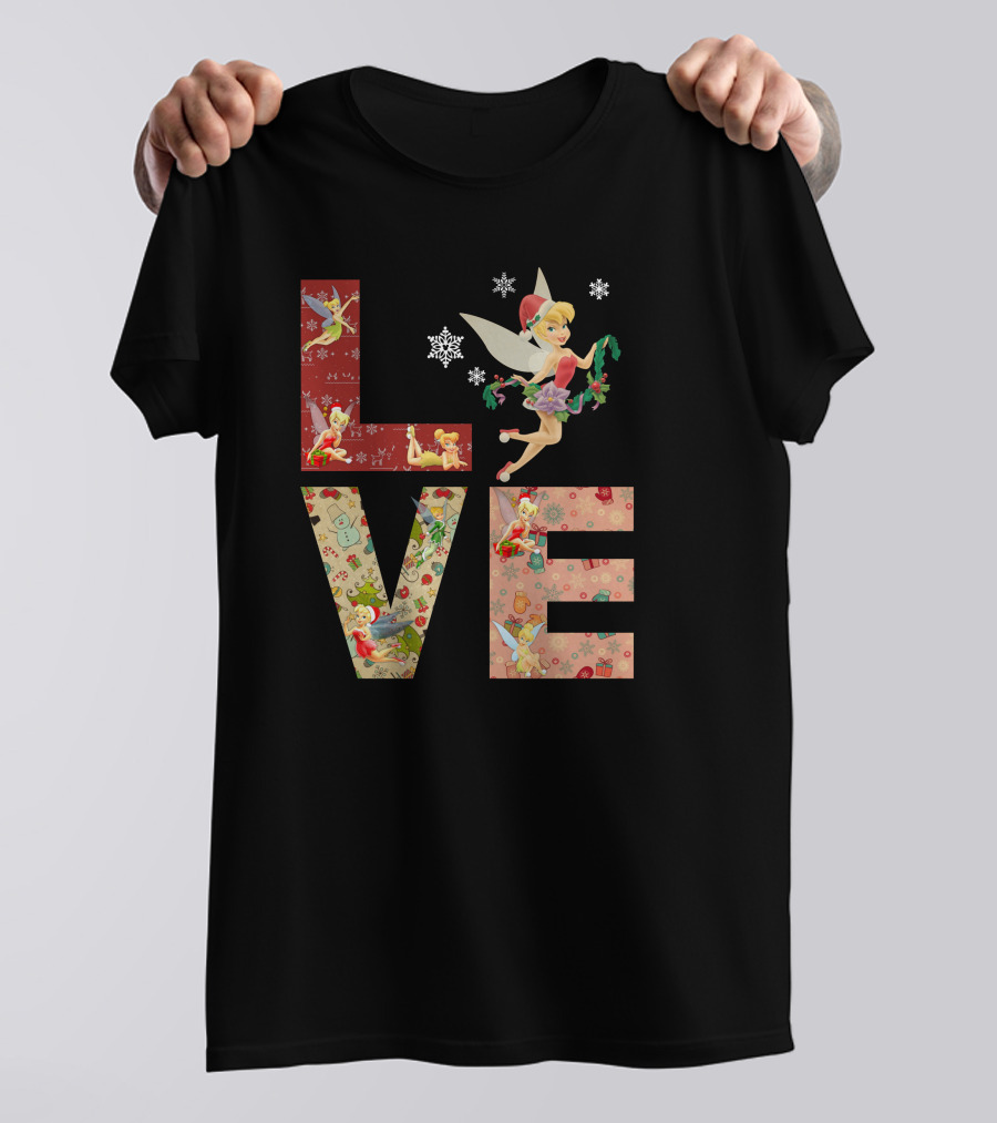Love Tinkerbell Christmas Holiday Theme T-Shirt