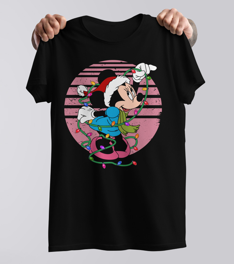 Minnie Mouse Christmas Lights Holiday Fun T-Shirt