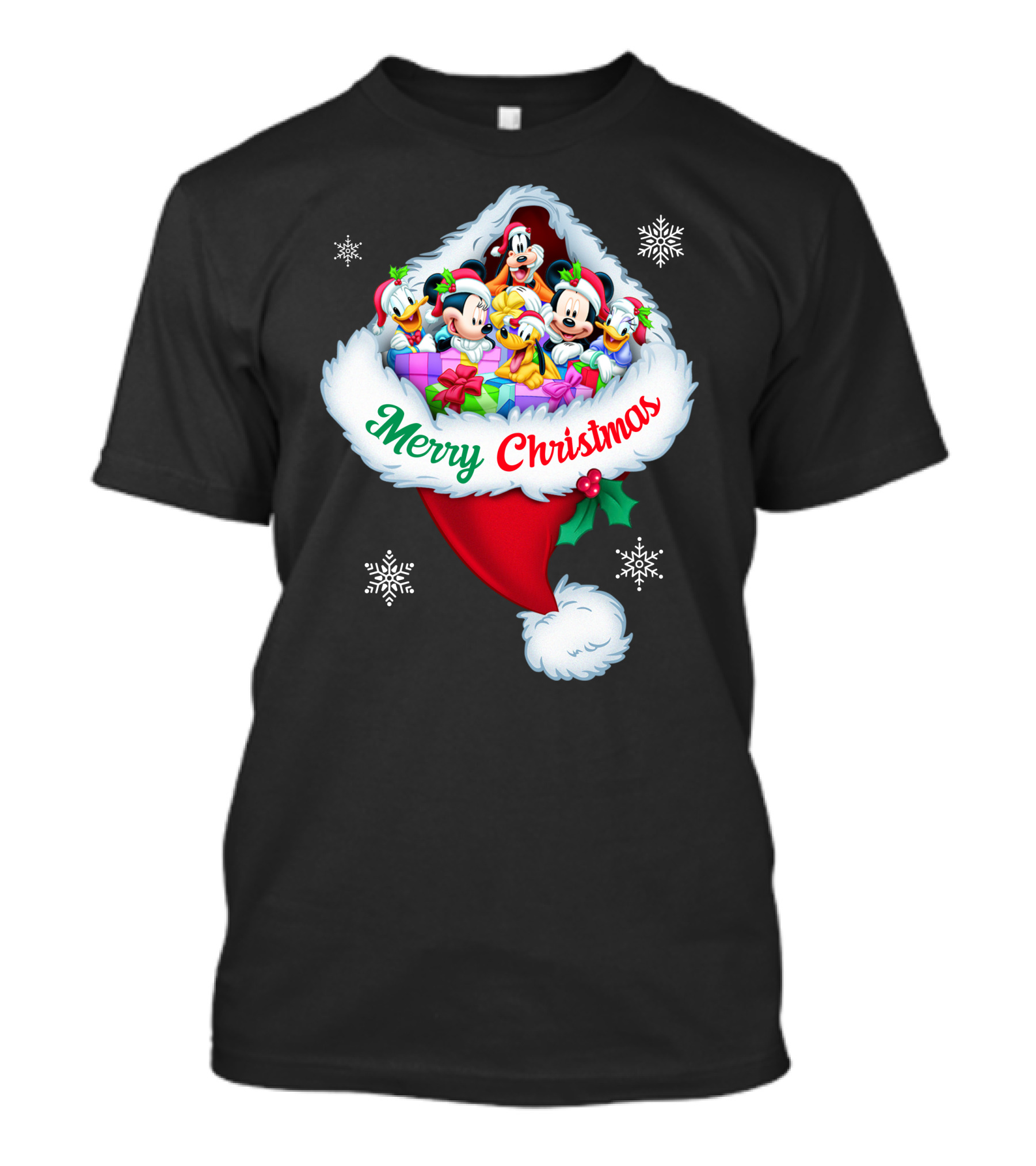 Mickey & Friends Merry Christmas Santa Hat T-Shirt