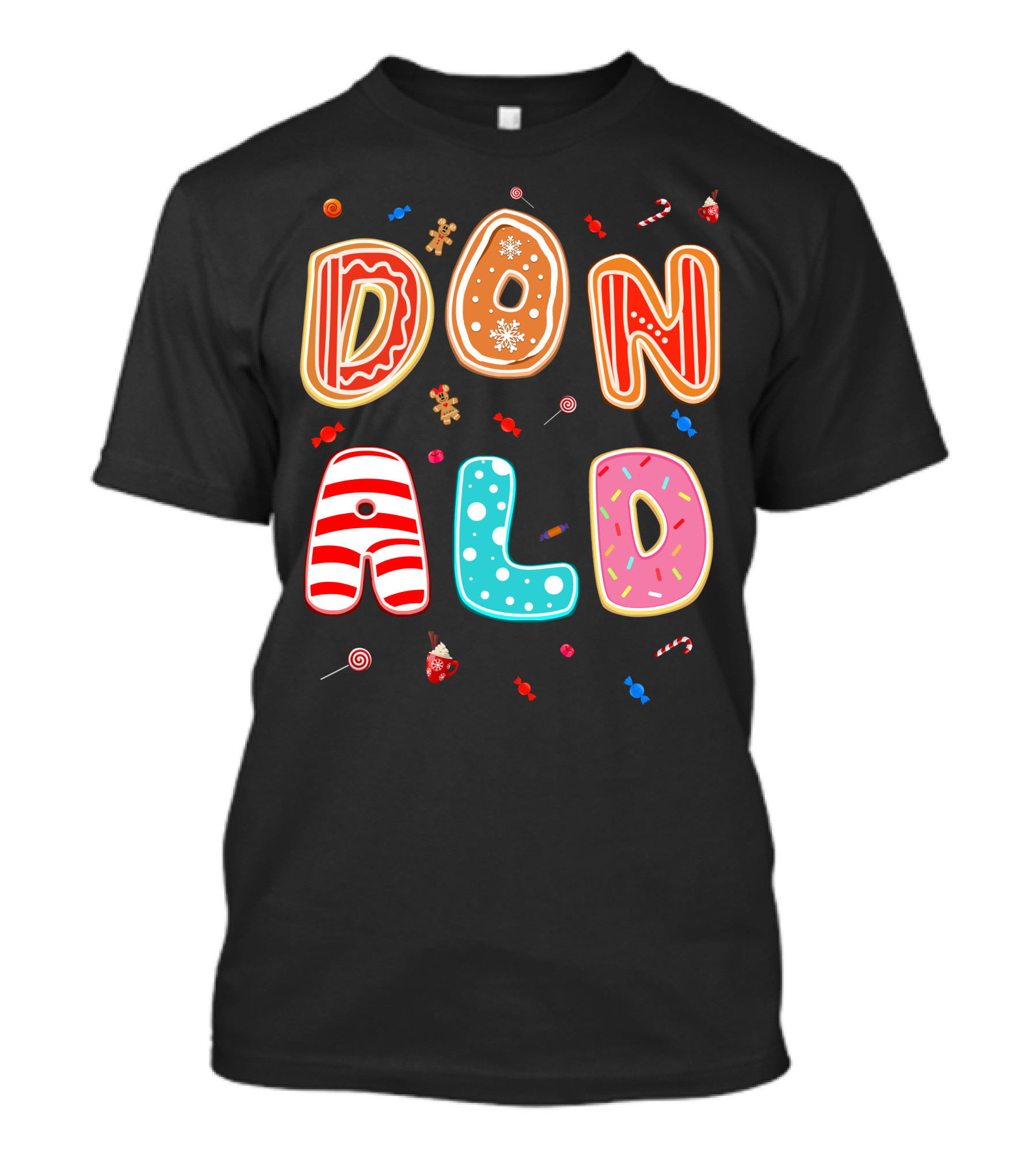 Donald Christmas Candy Gingerbread Festive Theme T-Shirt