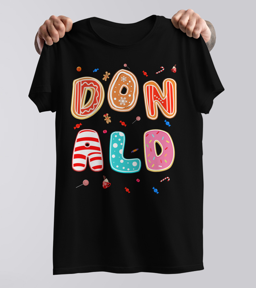 Donald Christmas Candy Gingerbread Festive Theme T-Shirt