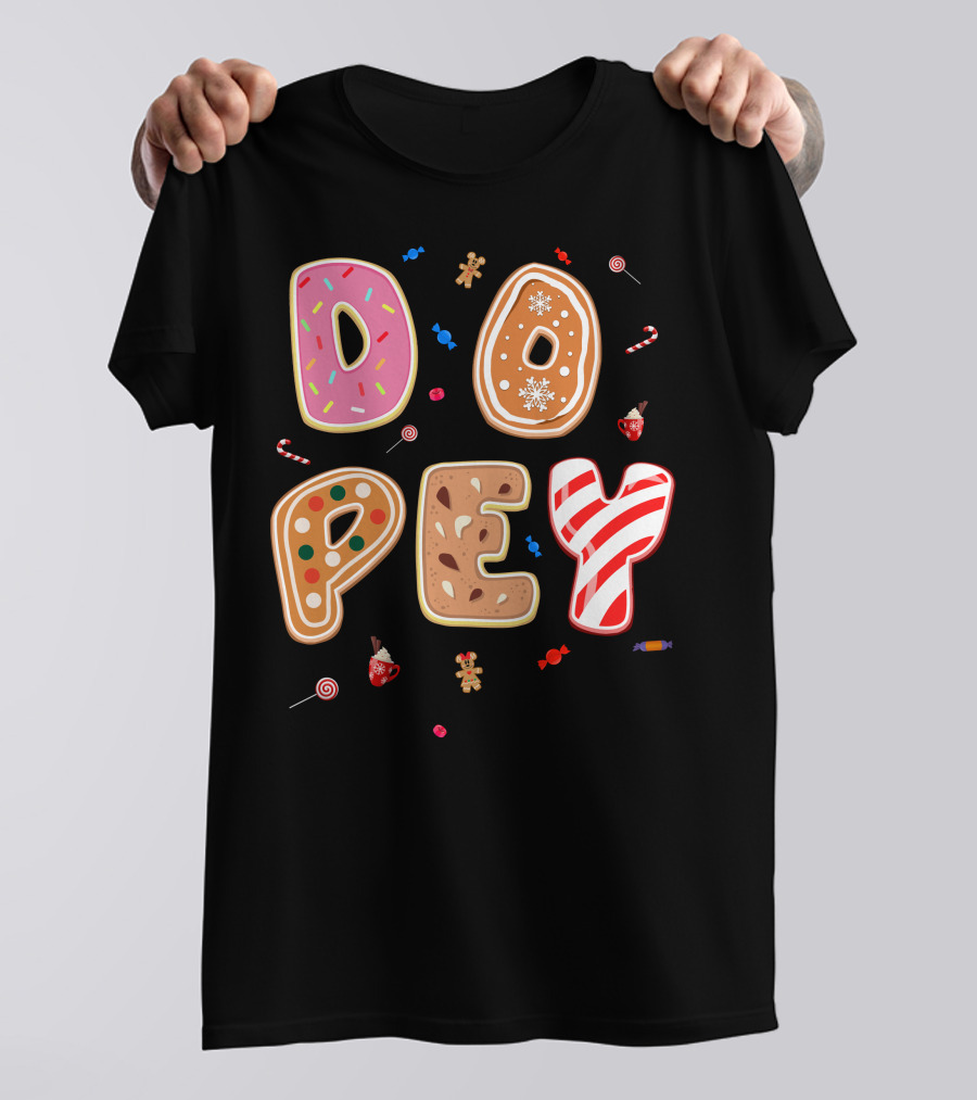 Dopey Candy Cane Gingerbread Cookie Sprinkle Sweets T-Shirt