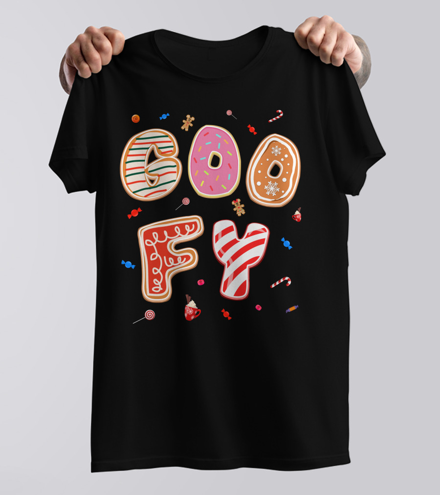 Goofy Cookie Holiday Treats Candy Cane Gingerbread T-Shirt