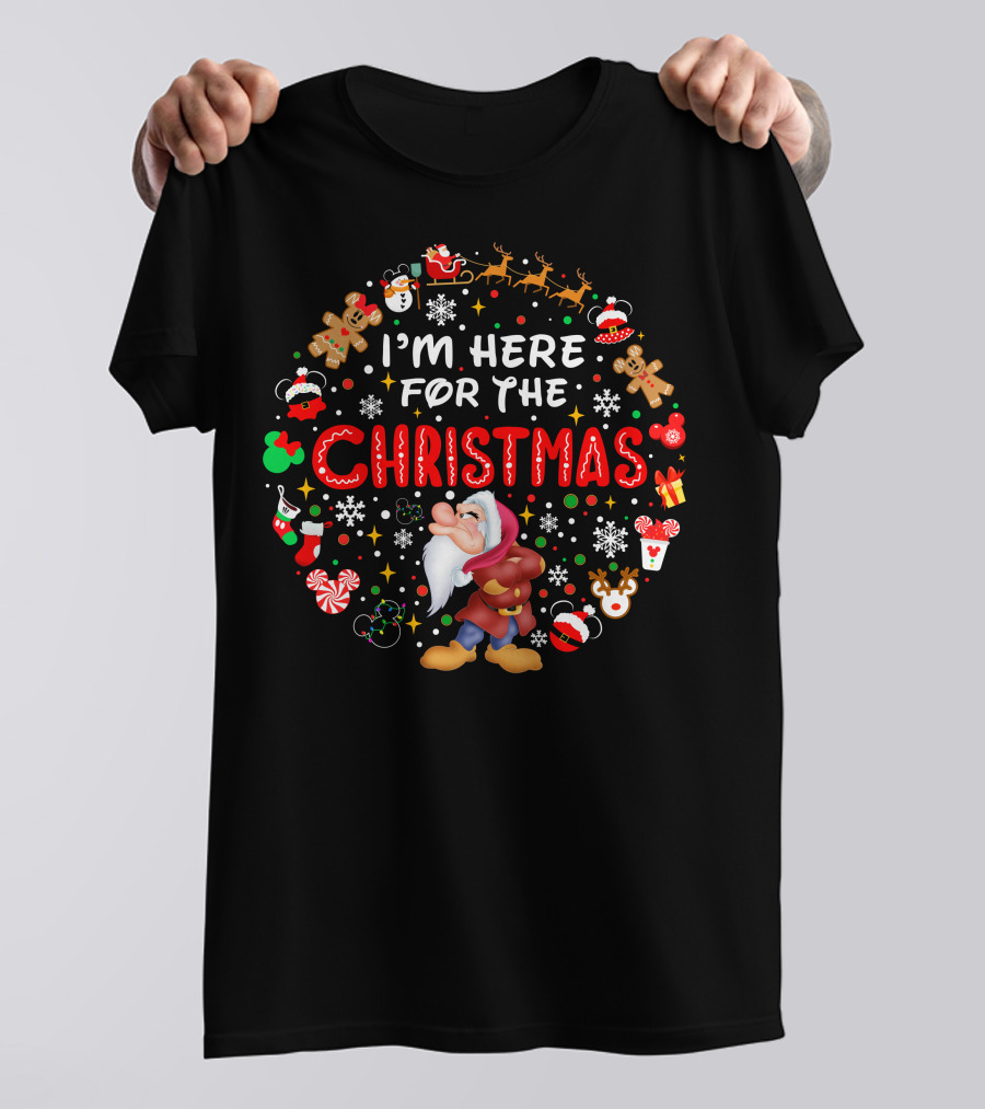 I'm Here For The Christmas Grumpy Dwarf Holiday Festivities T-Shirt