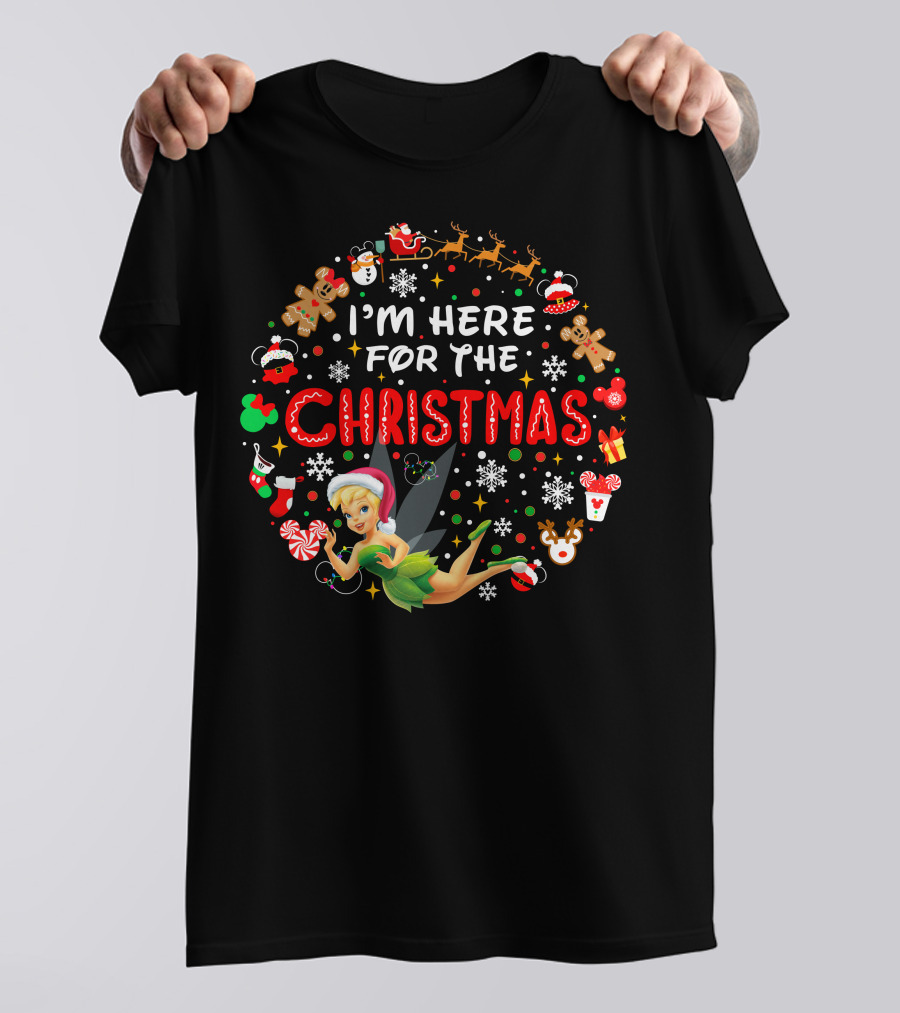 I'm Here For The Christmas Tinkerbell Holiday Icons T-Shirt