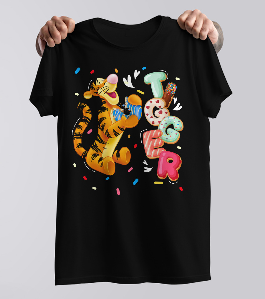 Tigger Donut Sprinkles Playful Delight T-Shirt