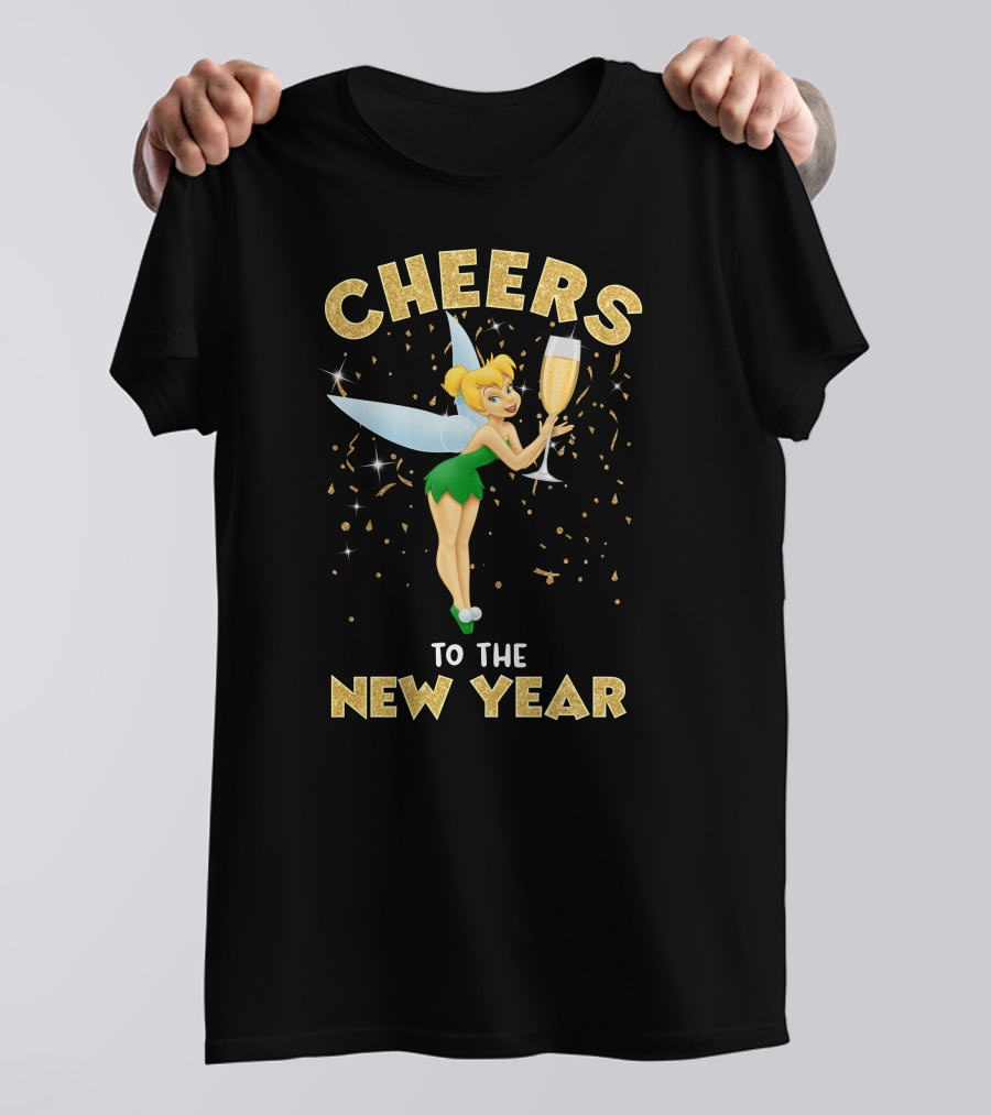 Cheers To The New Year Tinkerbell Champagne Celebration T-Shirt