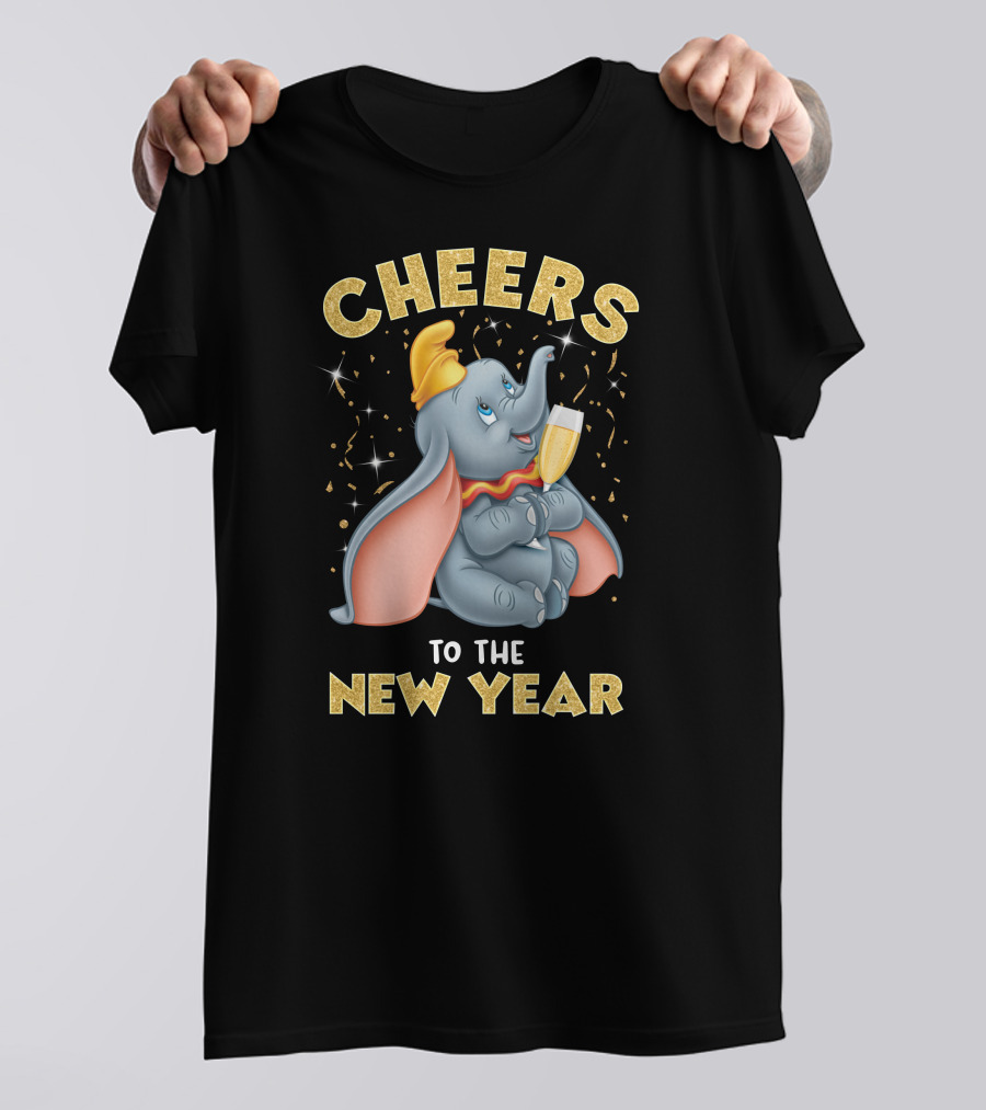 Cheers To The New Year Elephant Champagne Celebration T-Shirt