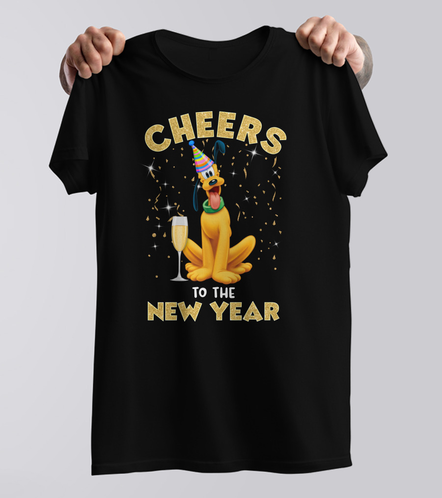 Cheers To The New Year Champagne Party Dog T-Shirt