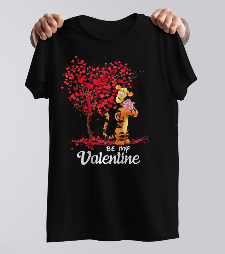 Be My Valentine Tigger Heart Tree T-Shirt