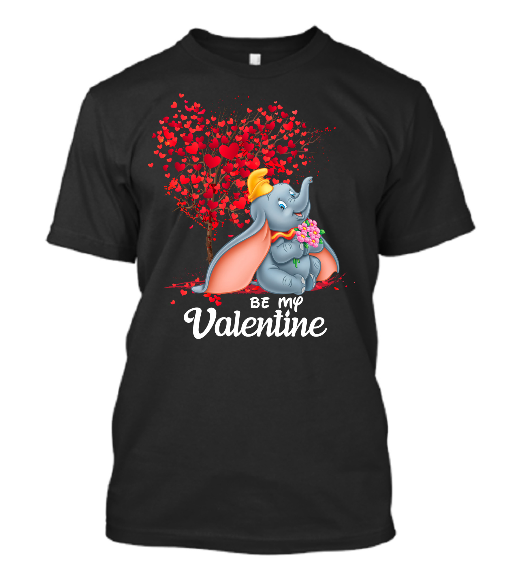Dumbo Be My Valentine Red Heart Tree Bouquet T-Shirt
