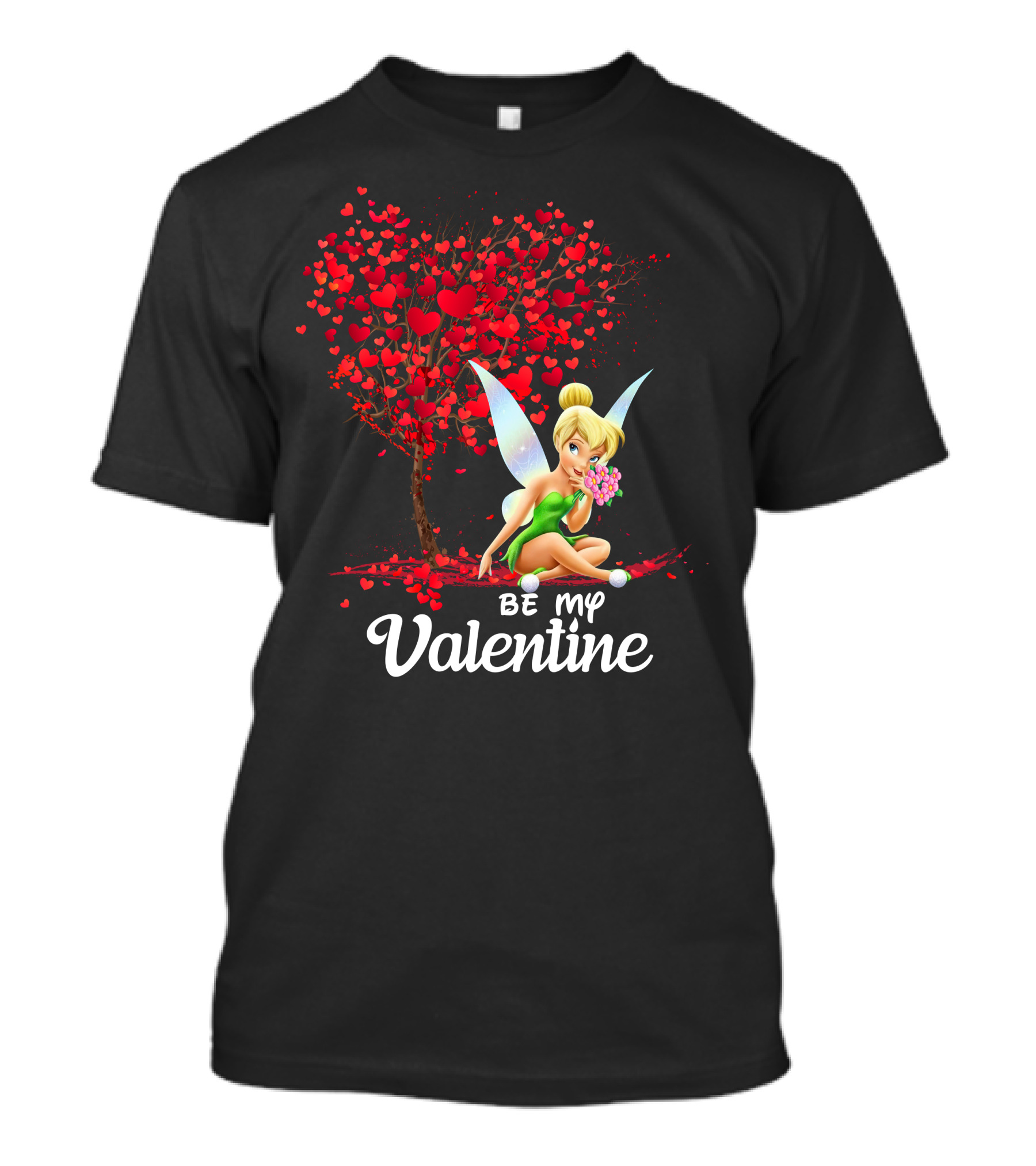 Tinkerbell Be My Valentine Heart Tree T-Shirt