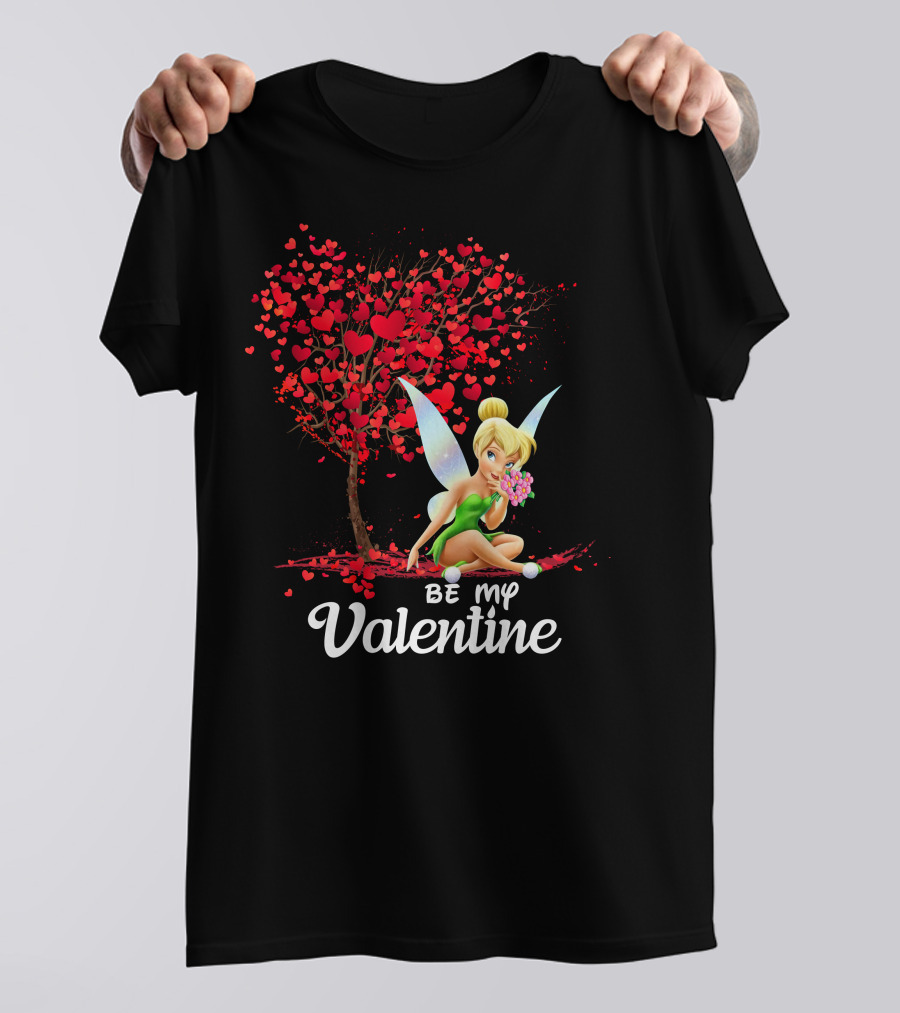 Tinkerbell Be My Valentine Heart Tree T-Shirt