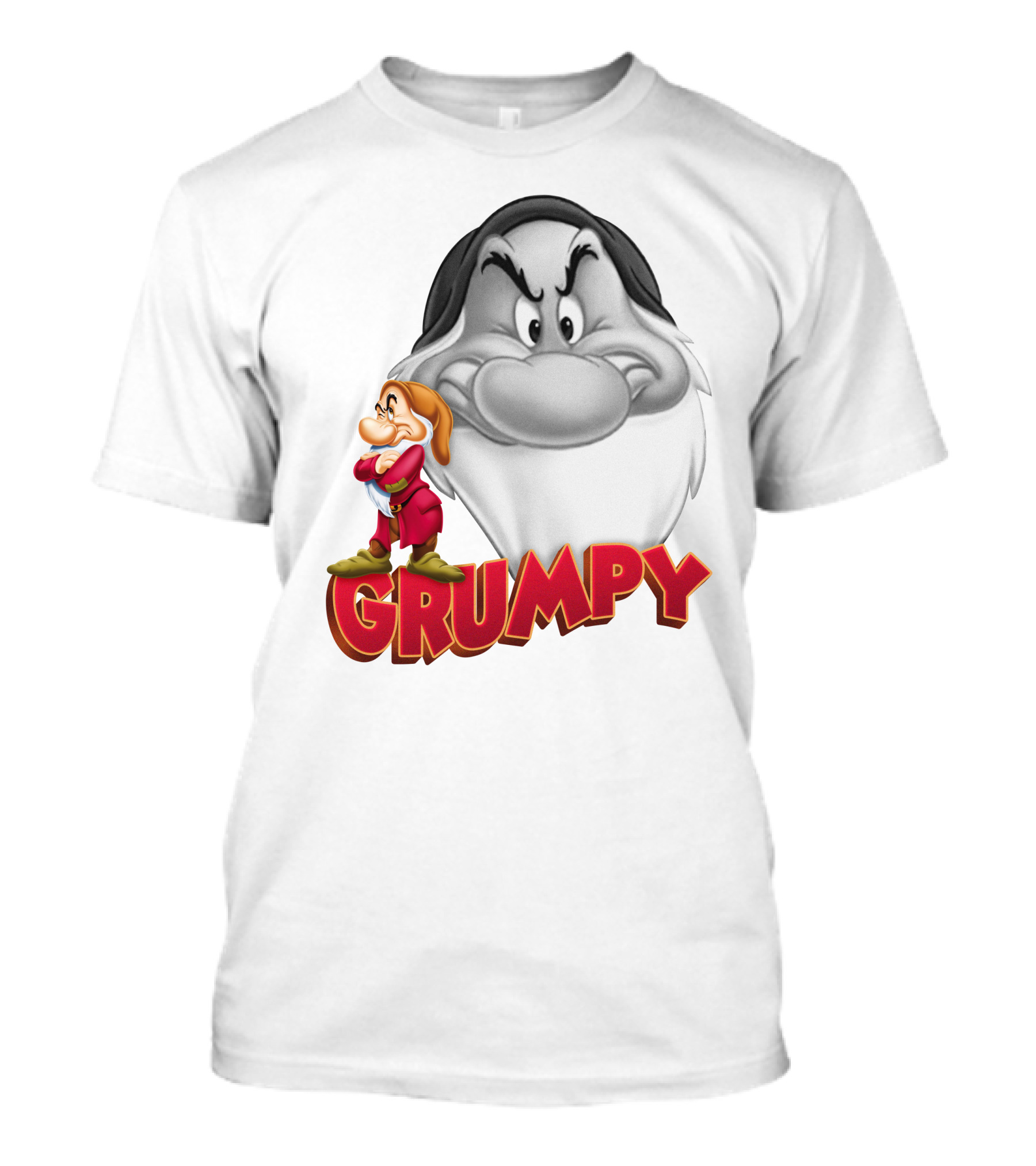 Grumpy Snow White Dwarf Character T-Shirt