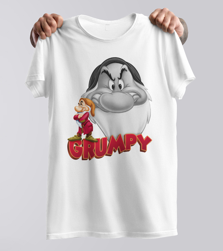 Grumpy Snow White Dwarf Character T-Shirt