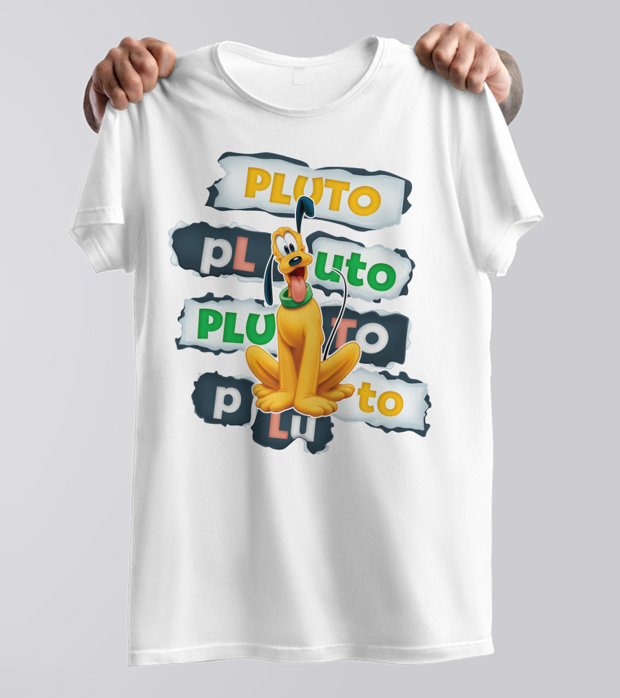 Pluto Disney Character Collage T-Shirt