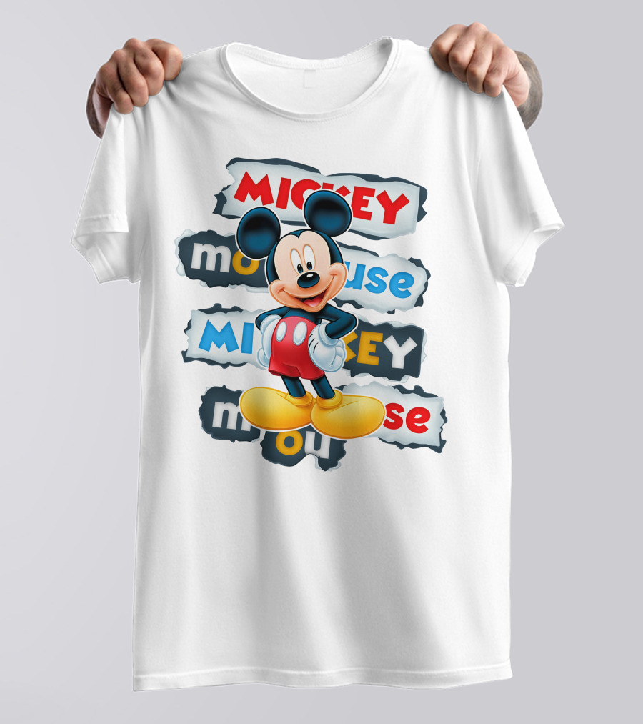 Mickey Mouse Classic Cartoon Character Artwork T-Shirt