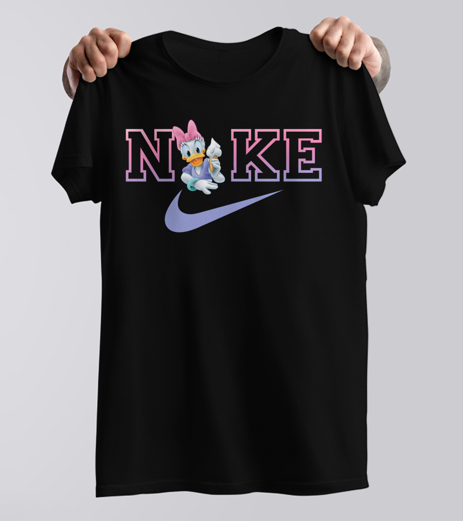 Daisy Duck Nike Logo With Lavender Swoosh T-Shirt