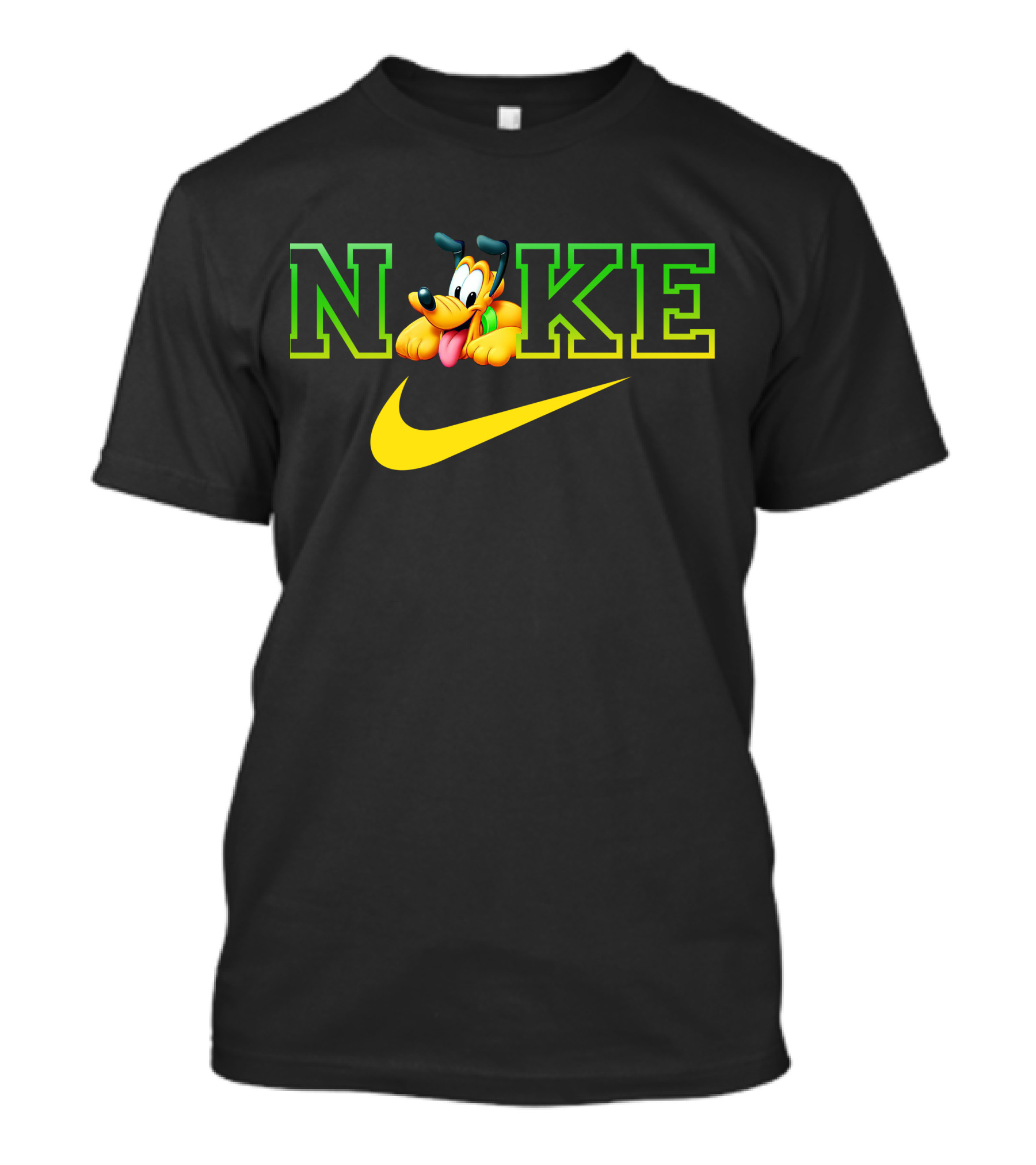 Pluto Nike Parody Logo With Disney Character And Swoosh T-Shirt