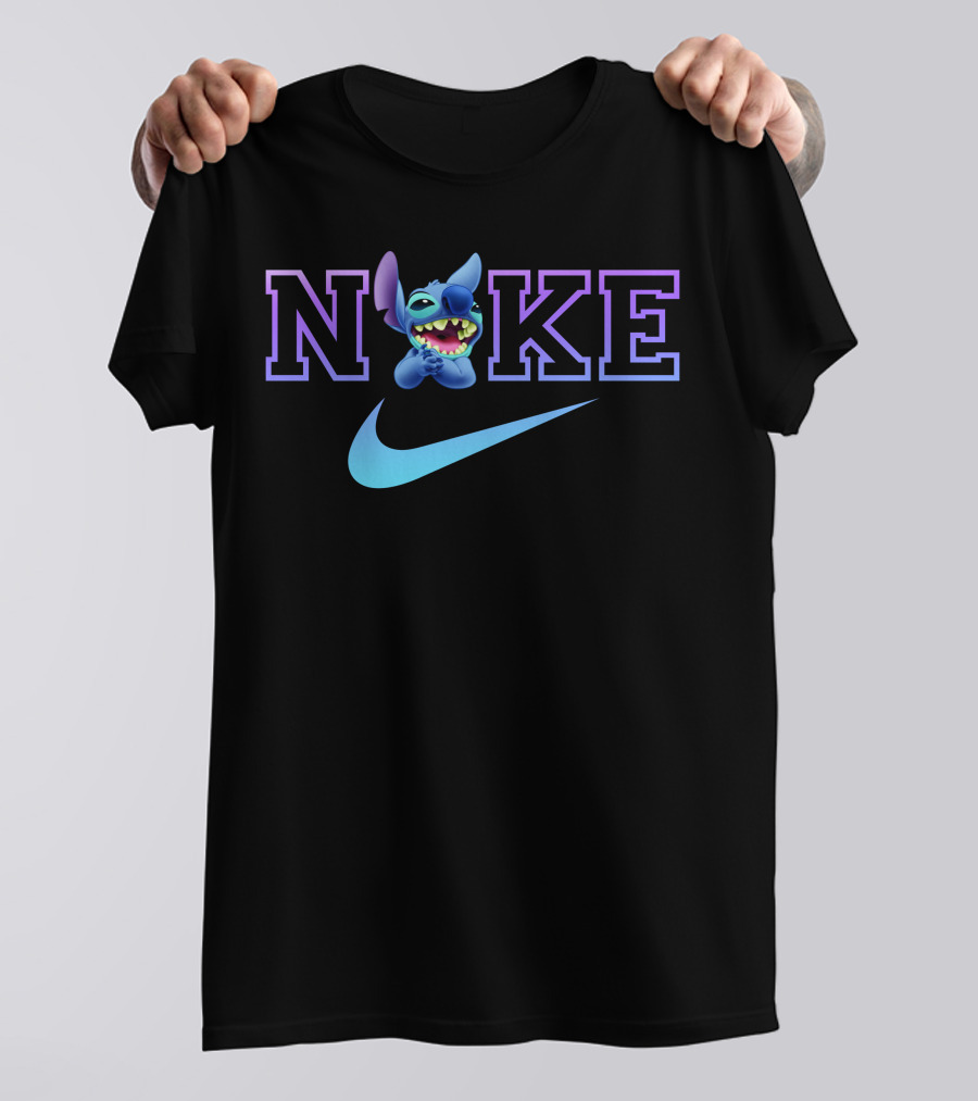 Nike Stitch Crossover With Blue Swoosh T-Shirt