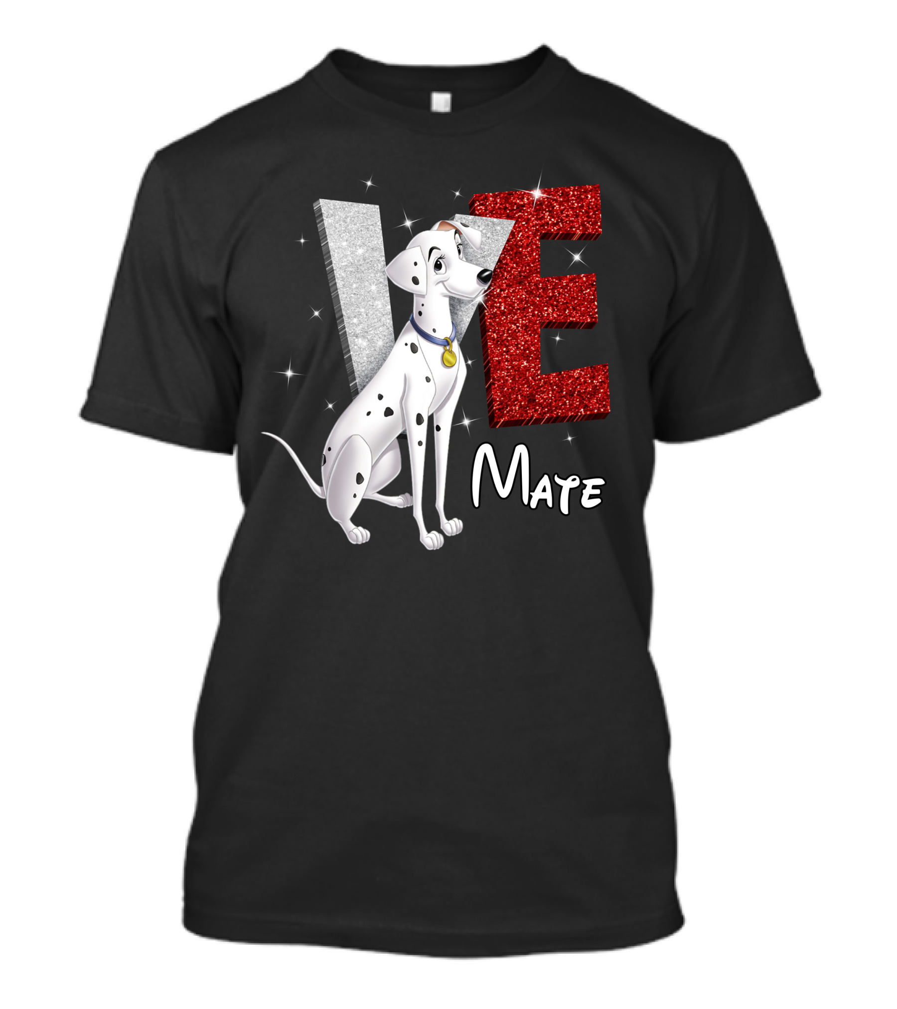 Love Mate Perdita Dalmatian Sparkling Glitter T-Shirt