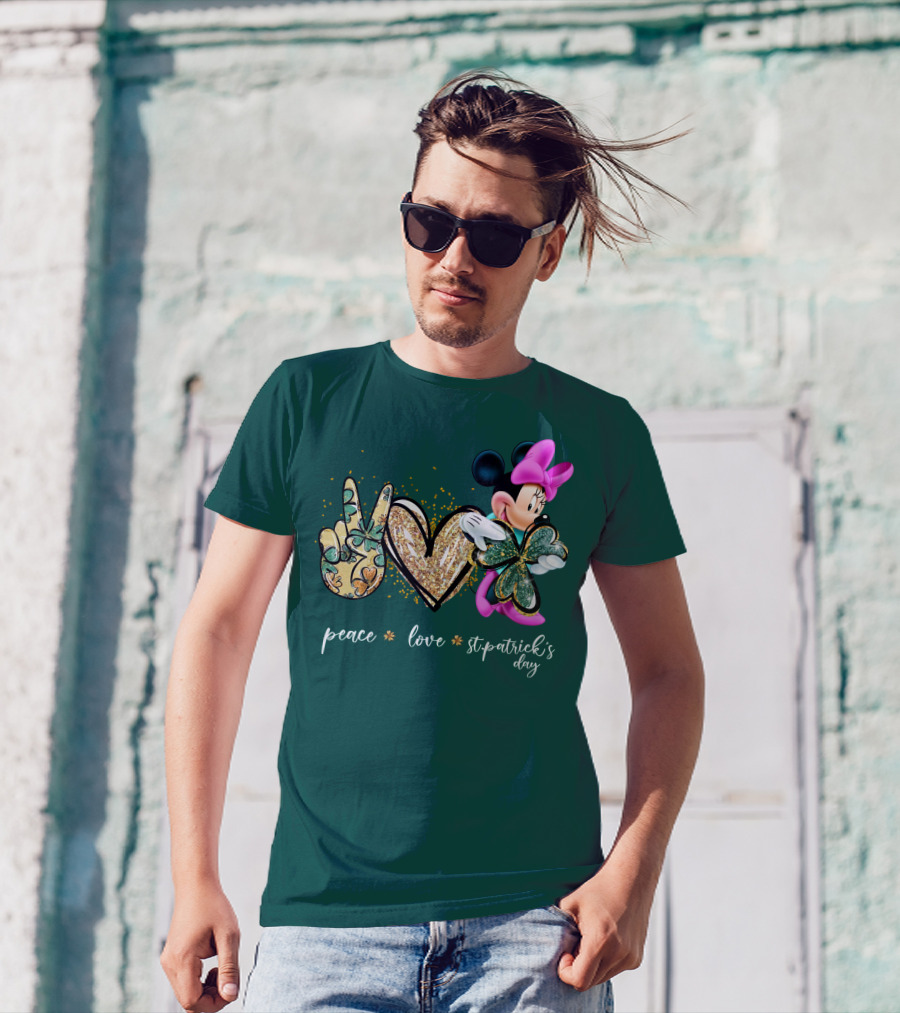 Peace Love St. Patrick's Day Minnie T-Shirt
