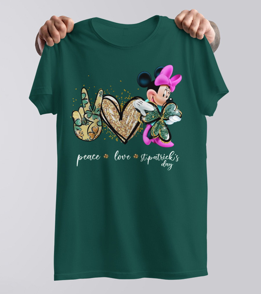 Peace Love St. Patrick's Day Minnie T-Shirt
