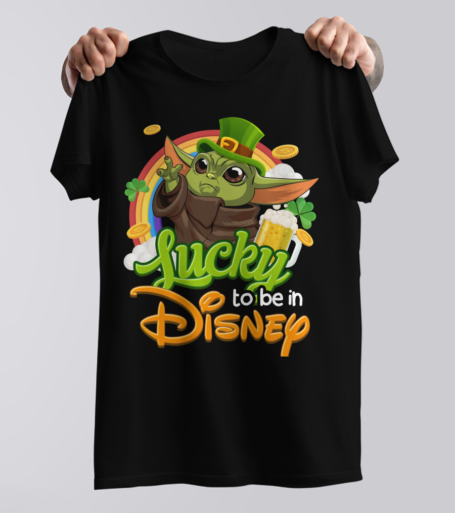 Lucky To Be In Disney Yoda St. Patrick's Day T-Shirt