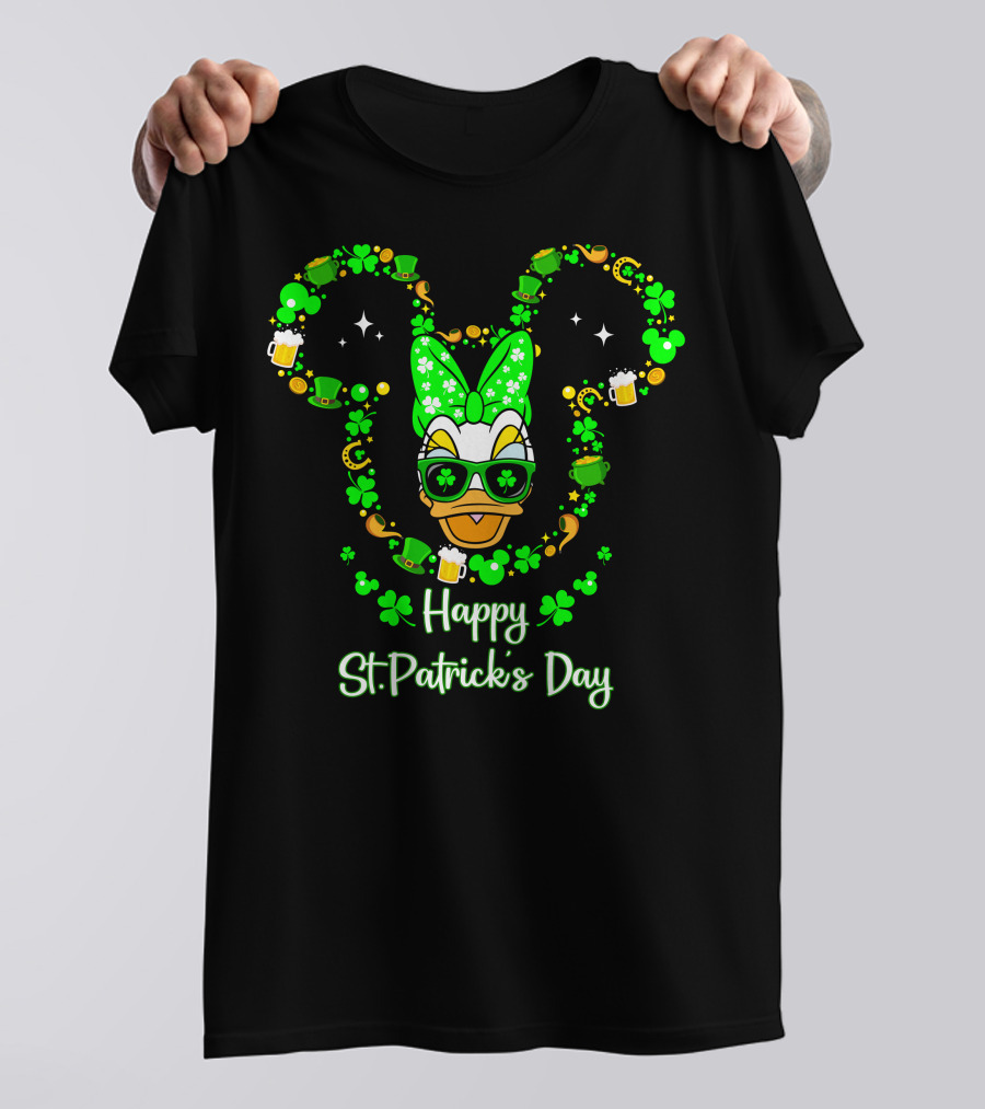 Happy St. Patrick's Day Daisy Duck Mickey Ears T-Shirt