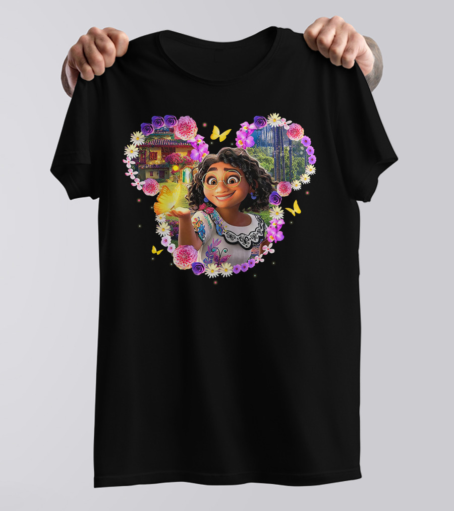 Mirabel Encanto Butterfly Floral Heart T-Shirt