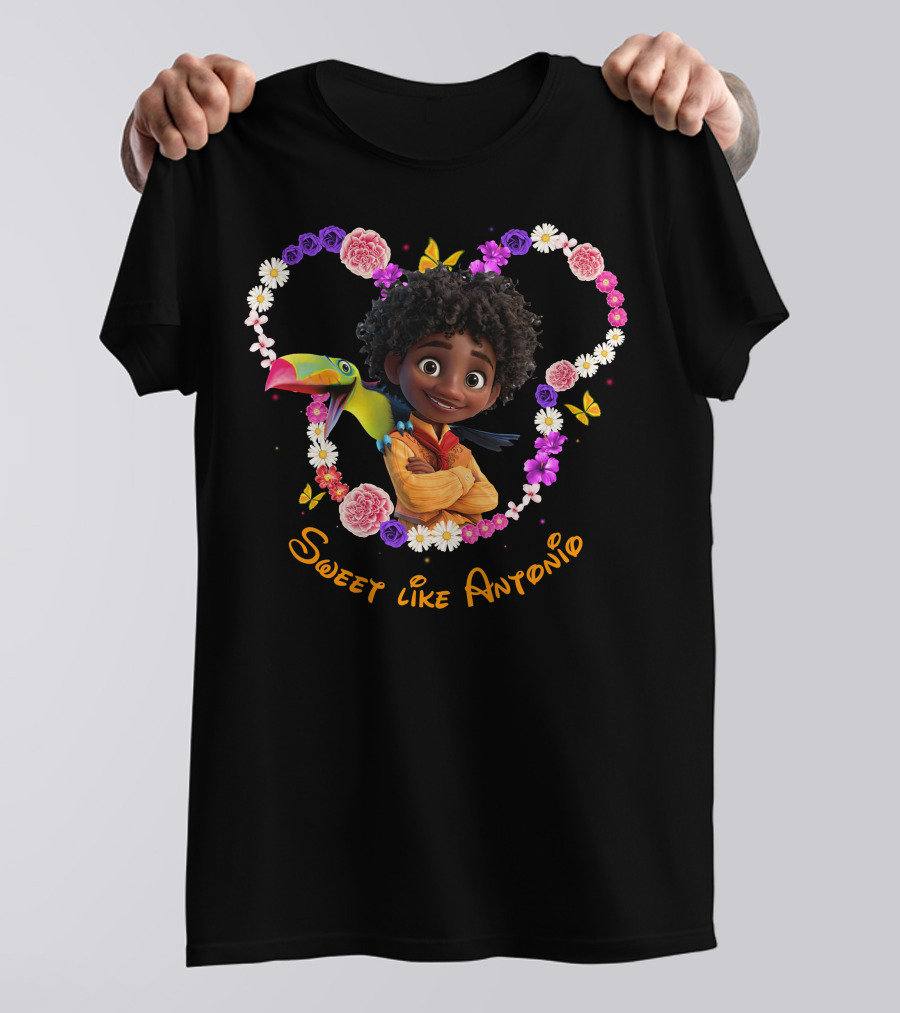 Sweet Like Antonio Butterfly Toucan Flower T-Shirt