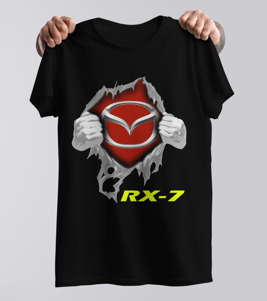RX-7 Mazda Logo Superhero Emblem T-Shirt