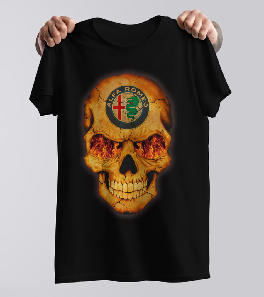 Alfa Romeo Flaming Skull T-Shirt