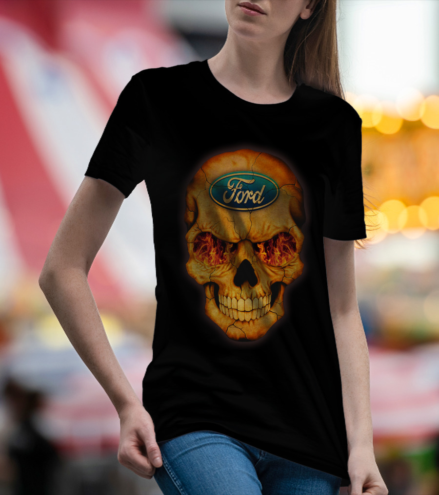 Ford Skull Flaming Eyes T-Shirt