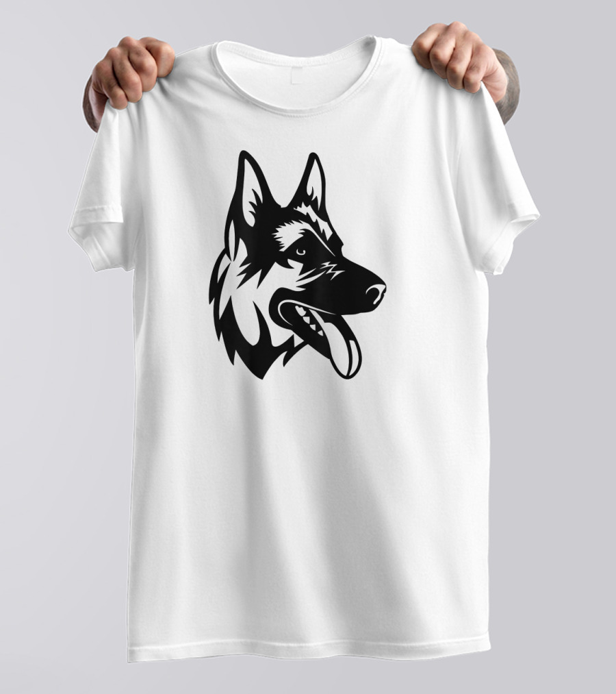 German Shepherd Cool Dog Head T-Shirt