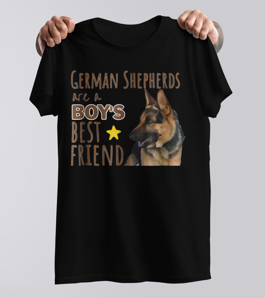 German Shepherds Are A Boy's Best Friend Star T-Shirt