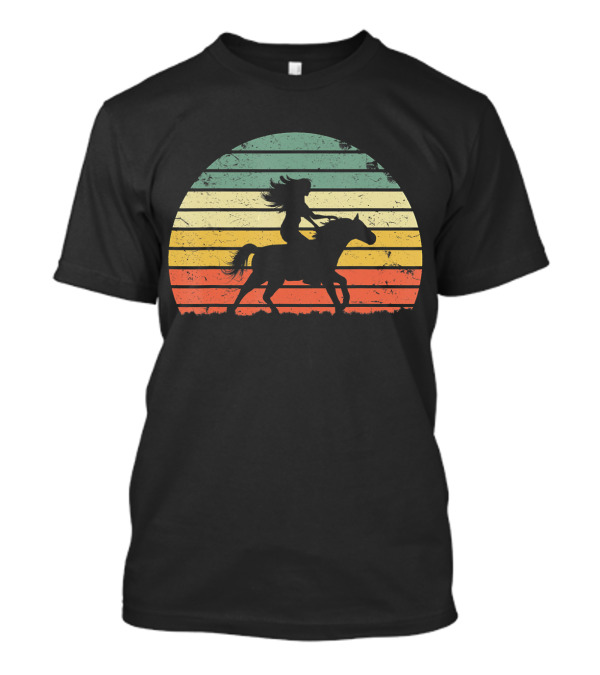 Vintage Cowgirl Horse Riding Texas T-Shirt