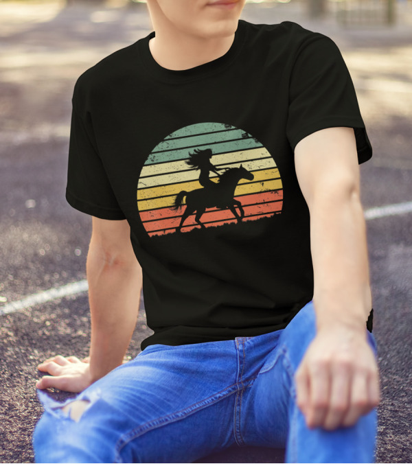 Vintage Cowgirl Horse Riding Texas T-Shirt