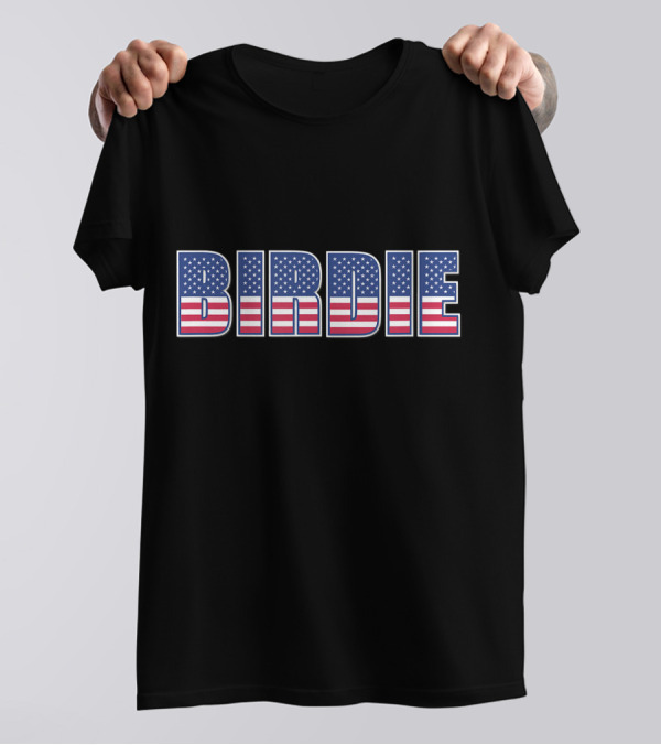 Birdie Stars And Stripes USA Flag Golf T-Shirt