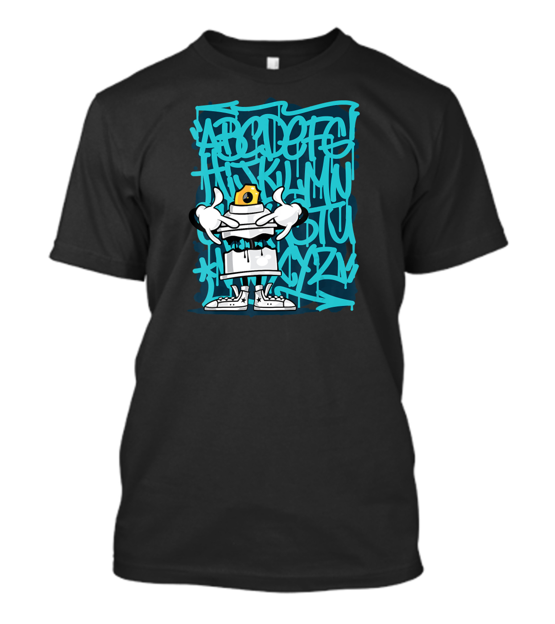 Graffiti Alphabets Spray Can Character Art TxSxDx T-Shirt