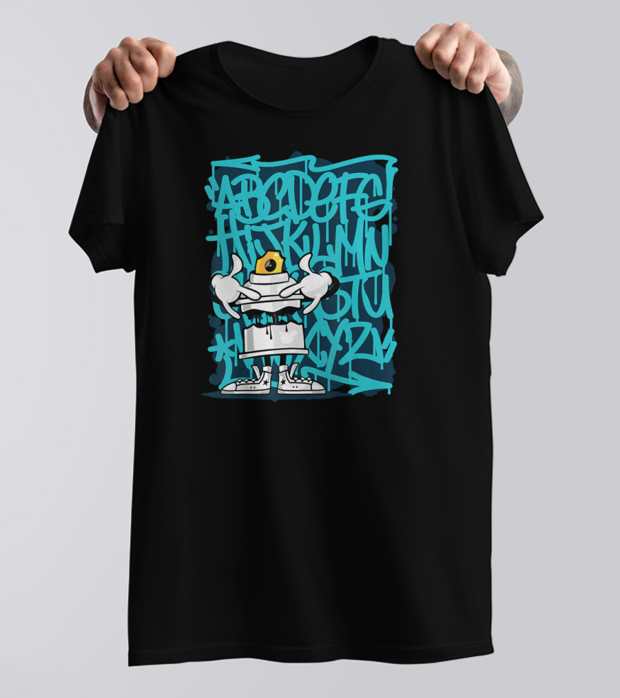 Graffiti Alphabets Spray Can Character Art TxSxDx T-Shirt