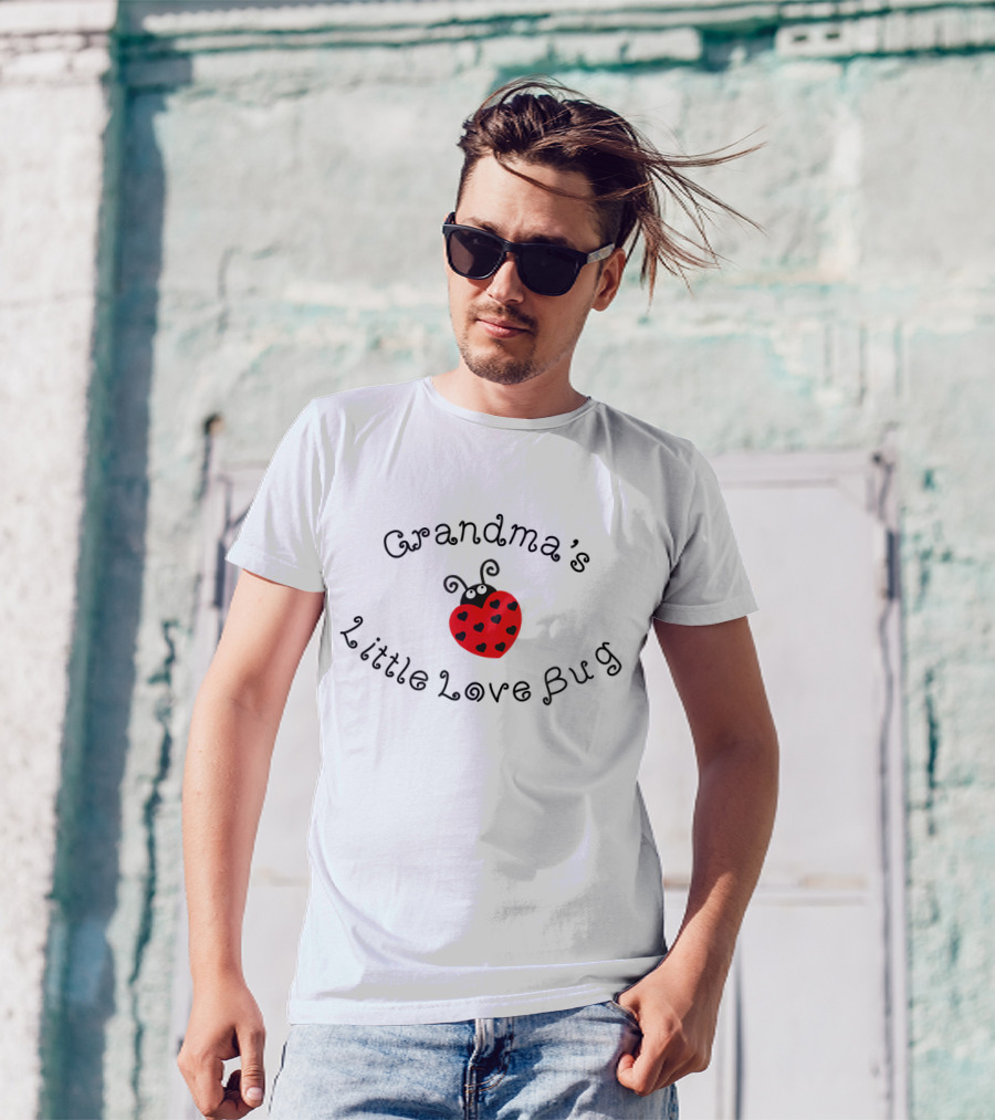 Grandma's Little Love Bug Heart-Shaped Ladybug With Cute Hearts T-Shirt