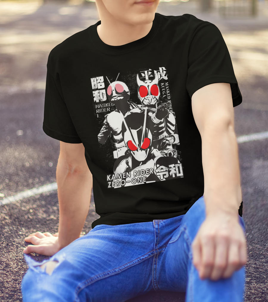 Kamen Rider Zero-One Showa Heisei Reiwa Masked Rider Kuuga T-Shirt