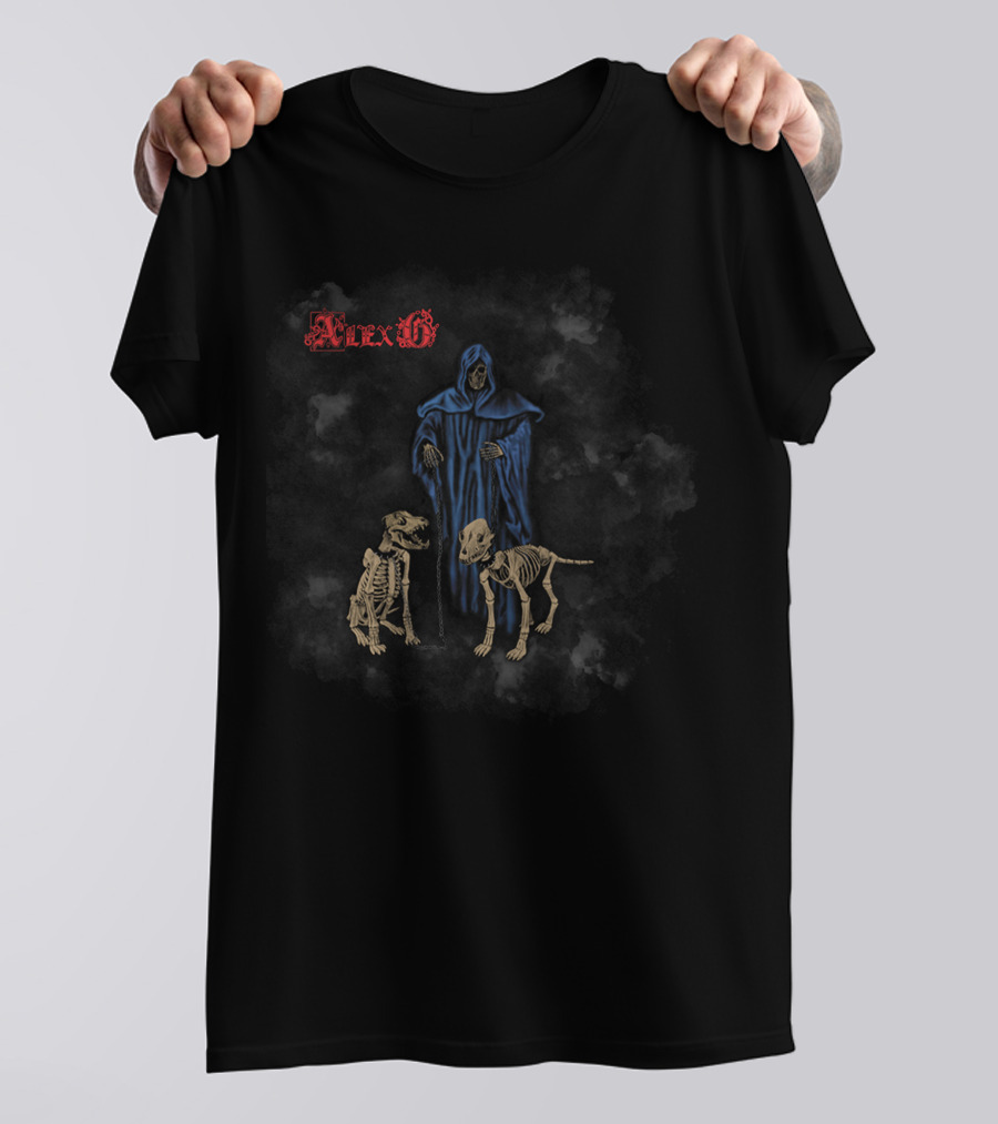 Alex G Grim Reaper With Skeleton Dogs T-Shirt