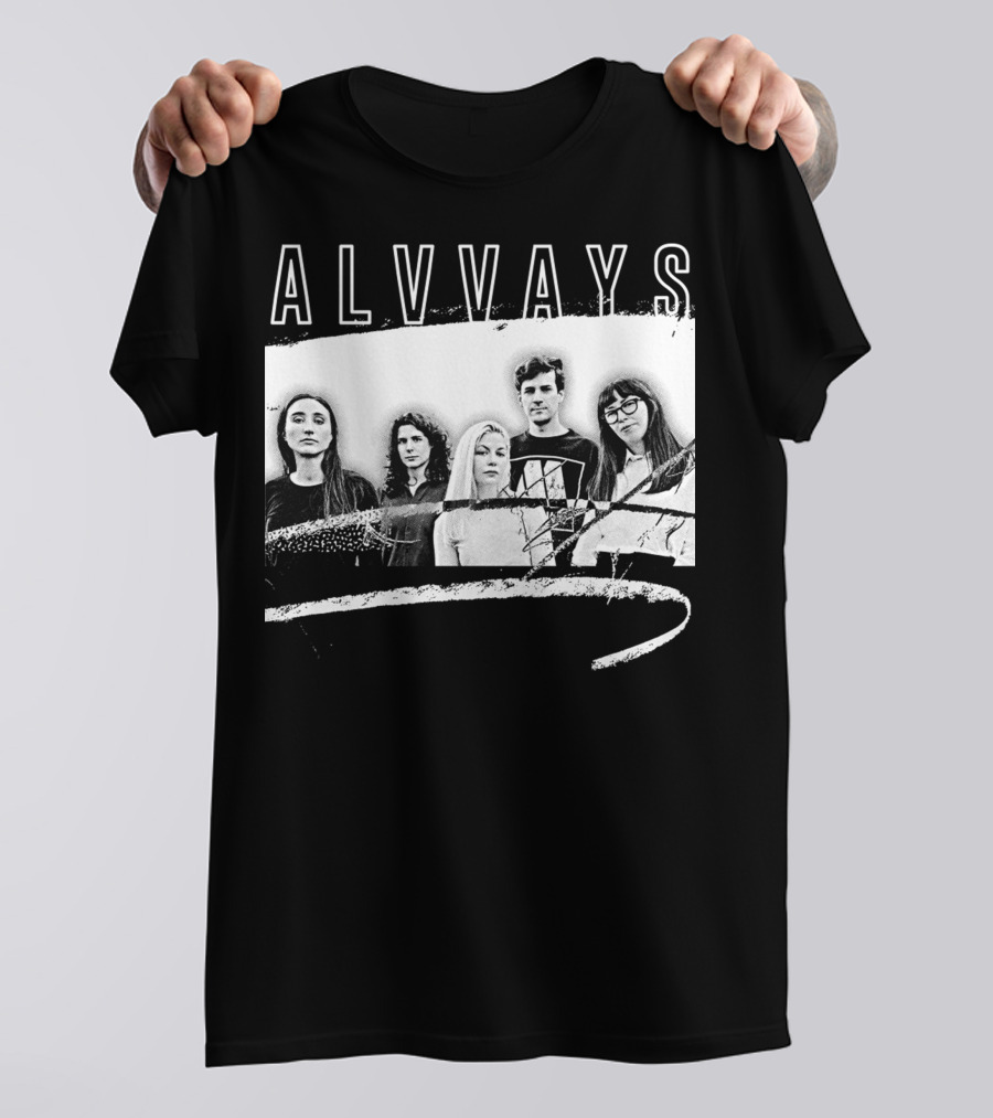 ALVVAYS Black And White Band T-Shirt
