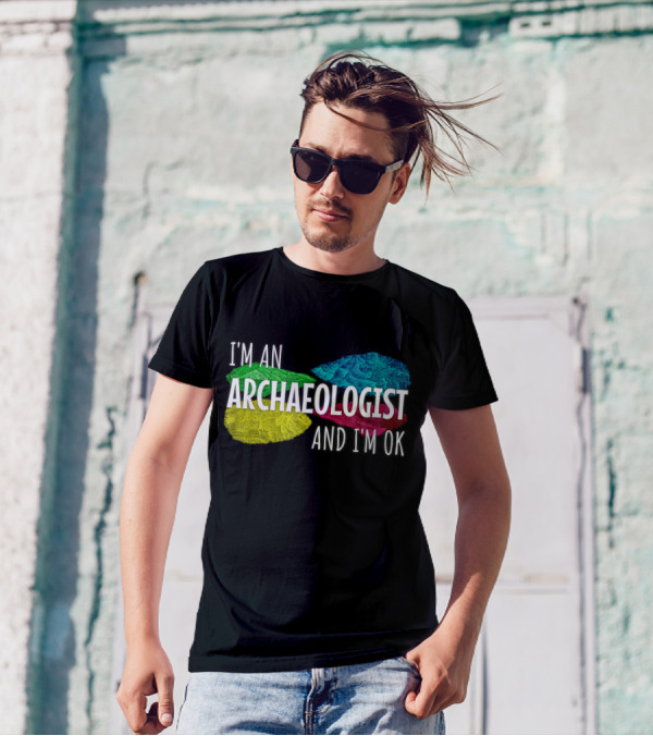 I'm An Archaeologist And I'm OK Funny Archaeology Flint T-Shirt