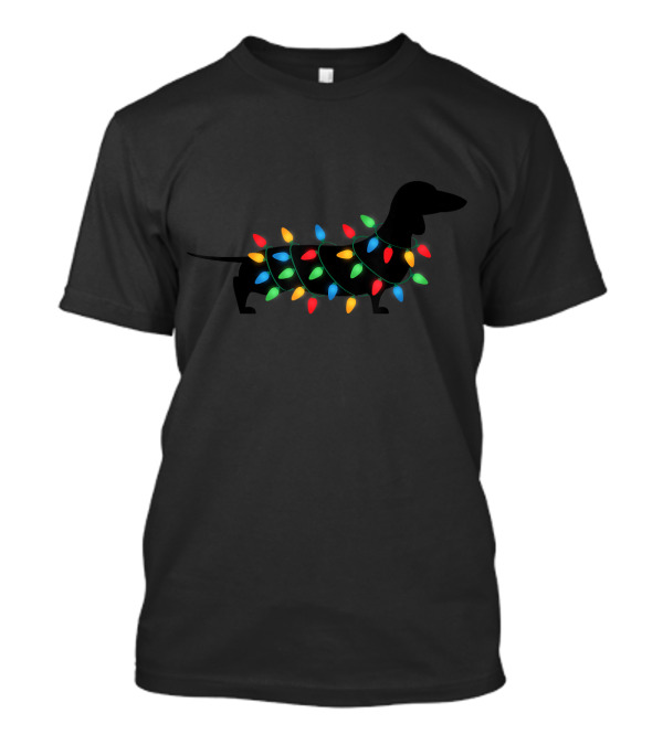 Christmas Lights Wiener Dachshund T-Shirt
