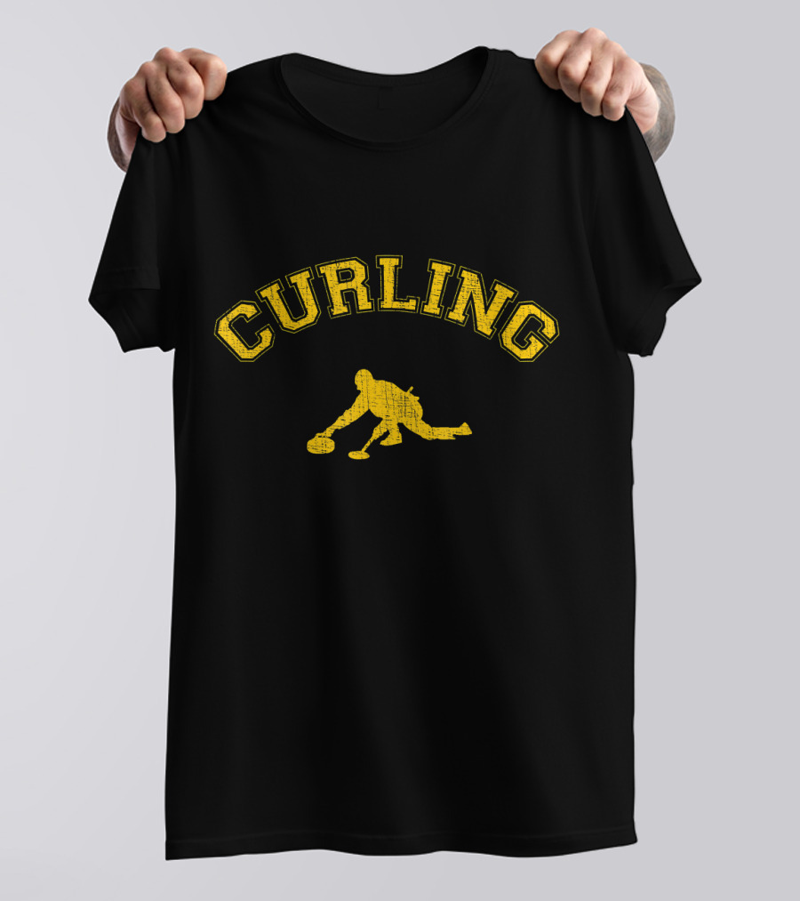 Curling Classic College Style Sport T-Shirt