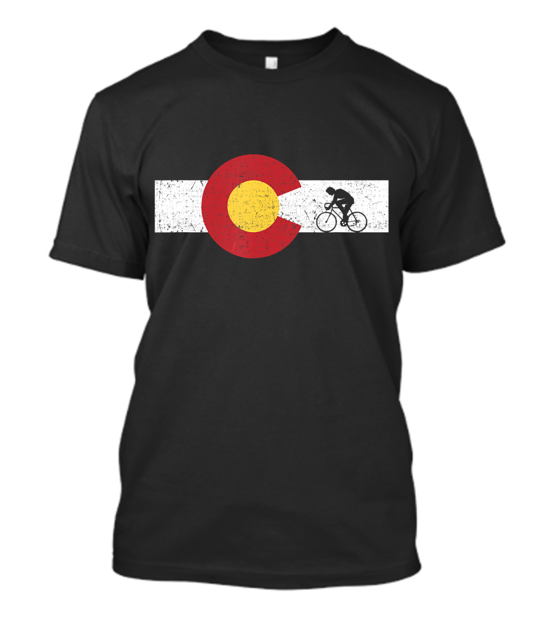Colorado Cycling Flag Bike T-Shirt