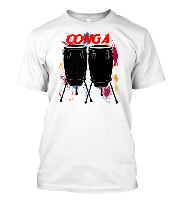Conga Drum Colorful Splash Drummer T-Shirt